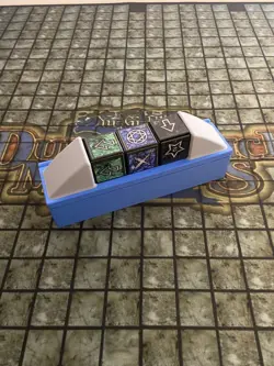 Yugioh Dungeon Dice Monsters Custom Counters + Dice Display Case + 3 Dice (BLUE) - Image 2