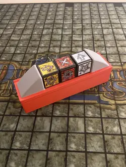Yugioh Dungeon Dice Monsters Custom Counters + Dice Display Case + 3 Dice (RED) - Image 2