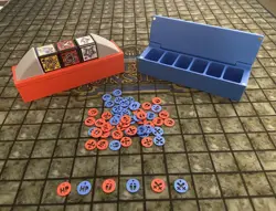 Yugioh Dungeon Dice Monsters Custom Counters + Dice Display Case + 3 Dice (RED) - Image 3