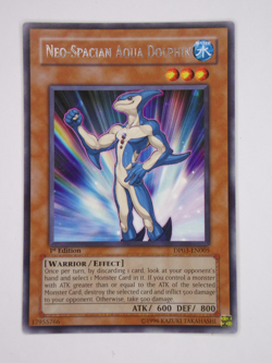 YUGIOH / Neo-Spacian Aqua Dolphin / DP03-EN005 / 1st Edition / Rare / LP - Image 1