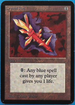 Crystal Rod Alpha HEAVILY PLD Artifact Uncommon MAGIC CARD (ID# 505730) ABUGames - Image 1