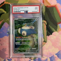 2023 Pokemon Snorlax 151 Elite Trainer Box Promo Card PSA 9 - Image 1