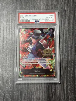 2nd Anniversary WINNER Sabo One Piece TCG Tournament Card- ST13-001 Promo PSA 10 - Image 1