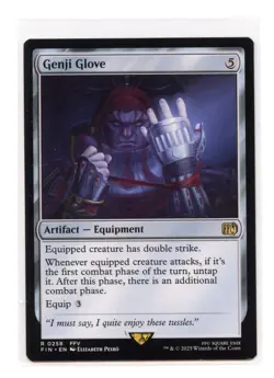 Genji Glove R 0258 Regular Final Fantasy MTG Card NM - Image 1