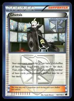 2013 Plasma Freeze Set Pokemon Card 101 Ghetsis LP - Image 1