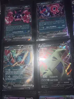 POKEMON BINDER PAGE, ASSORTMENT OF CARDS, ALL NEAR MINT CONDITION, EX AND V CARD - Image 3