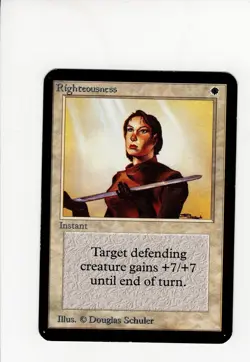 Righteousness Alpha LP/MP MTG Magic the Gathering - Image 1