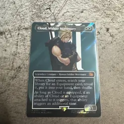 Cloud, Midgar Mercenary (Borderless) (Surge Foil) Final Fantasy Foil - Image 1