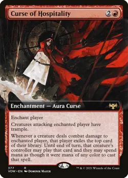 Curse of Hospitality Extended Art Foil - Innistrad: Crimson Vow MTG-NM - Image 1