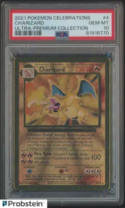 2021 Pokemon Celebrations Ultra Premium Collection #4 Charizard PSA 10 GEM MINT - Image 1