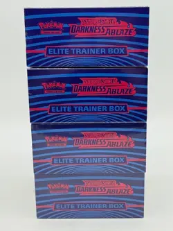 Lot of (4) Pokemon TCG SWSH Darkness Ablaze Elite Trainer Boxes SEALED - Image 5