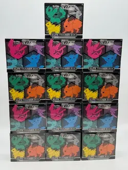 Lot of (13) Pokemon TCG SWSH Evolving Skies Elite Trainer Boxes SEALED - Image 1