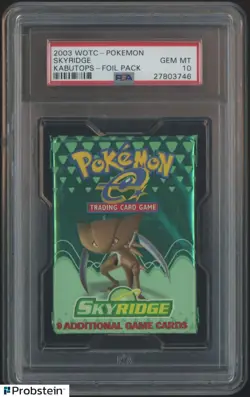 2003 WOTC Pokemon Skyridge Kabutops Art Booster Foil Pack PSA 10 GEM MINT - Image 1