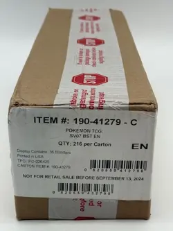 Pokemon TCG SV07 Stellar Crown Booster Box Case (6 Boxes) SEALED - Image 1