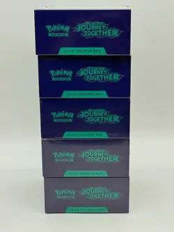 Lot of (5) Pokemon TCG Journey Together Elite Trainer Boxes SEALED - Image 5