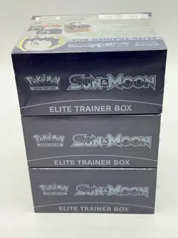 Lot of (3) Pokemon TCG Sun & Moon Elite Trainer Boxes - Image 5