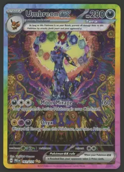 Auction #1 2025 Pokemon PRE EN Special Illustration Rare #161 Umbreon ex - Image 1