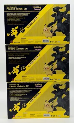 Lot of (3) Pokemon Pikachu & Zekrom - GX Premium Collection Boxes - Image 2