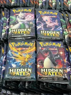 Lot of (139) Pokemon TCG Hidden Fates Booster Packs SEALED - Image 2