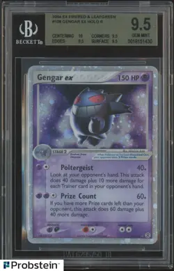2004 Pokemon EX Fire Red & Leaf Green #108 Gengar EX Holo Rare BGS 9.5 GEM MINT - Image 1