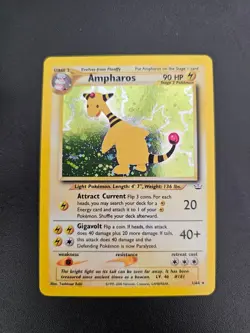 Pokemon Card Ampharos Neo Revelation 1/64 WotC Vintage 2000 Holo Rare SWIRL - Image 1