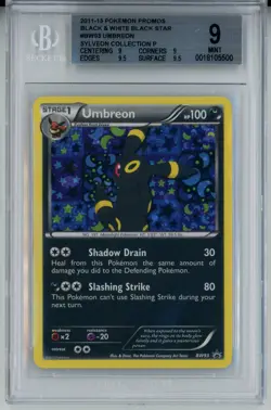 2013 POKEMON BW BLACK STAR PROMO UMBREON #BW93 HOLO BGS 9 MINT #0018105500 - Image 1