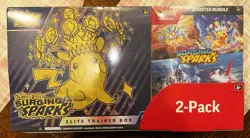 Pokemon TCG Elite Trainer Box, Scarlet &Violet Surging Sparks 2 Pack, New Sealed - Image 1