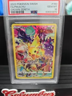 2023 Pokemon SWSH FA/Pikachu Crown Zenith #160 PSA 10 - Image 1