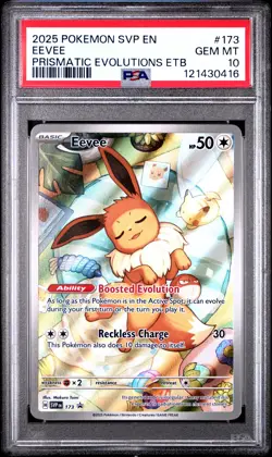 2025 POKEMON SVP EN-SV BLACK STAR PROMO #173 EEVEE PSA 10 - Image 1