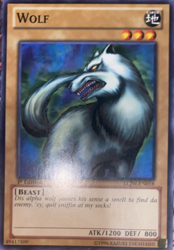 Wolf - LCJW-EN018 Common 1st Edition YuGiOh TCG Card - Image 1