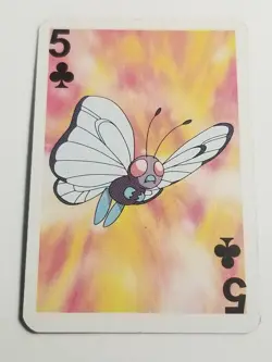 Butterfree Pokemon LP Rare Vintage Mini Playing Card - Five Of Clubs. US SELLER - Image 1