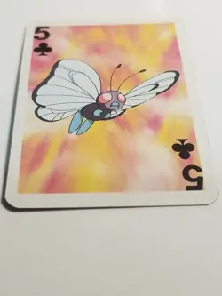 Butterfree Pokemon LP Rare Vintage Mini Playing Card - Five Of Clubs. US SELLER - Image 3
