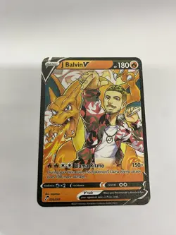 J Balvin V Gold Metal Pokemon Card-Collectible Gift Display！Christmas LIKE - Image 2