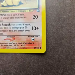 1st Edition Cyndaquil 57/111 Pokemon Neo Genesis Card - MP - First Ed - Image 5