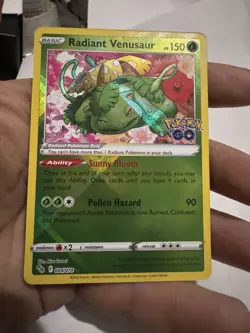 Pokemon TCG Radiant Venusaur Holo Card Pokemon Go 004/078 - Image 1