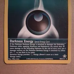 Darkness Energy 104/111 Rare 1st Edition Neo Genesis Pokemon Card - Image 4