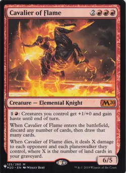 Cavalier of Flame The List Regular Mythic #125 NM MTG - Image 1