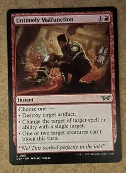 Untimely Malfunction - Duskmourn: House of Horror - NM MTG - Image 1