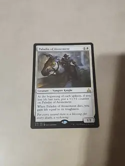 MTG Paladin of Atonement - Rivals of Ixalan 016/196 Rare Vampire Knight NM Magic - Image 1