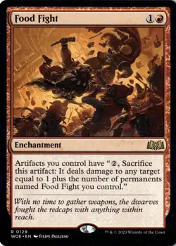Food Fight R Wilds of Eldraine 129 NM Magic MTG Normal - Image 1