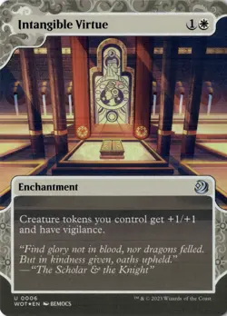 Intangible Virtue U Wilds of Eldraine: Enchanting Tales 6 NM Magic MTG Foil - Image 1