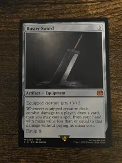 Final Fantasy MTG Magic The Gathering Buster Sword 255 Mythic Rare Regular - Image 1