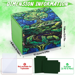 Card Deck Box for MTG, Trading Cards Storage Box Holds 120+ Sleeved Commander De - Image 4