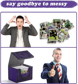 Deck Box for MTG Cards, Trading Commander Deck Case Holds 120+ Sleeved Cards, PU - Image 5