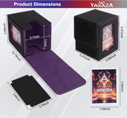 MTG Deck Box with Commander Display Window, Card Deck Box Fits 100+ Double Sleev - Image 2