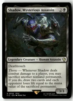 Shadow, Mysterious Assassin R 50 Non-Foil NM MTG Commander: FINAL FANTASY Magic - Image 1