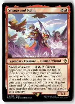 Strago and Relm R 59 Non-Foil NM MTG Commander: FINAL FANTASY Magic - Image 1