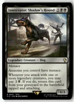 Interceptor, Shadow's Hound R 47 Non-Foil NM MTG Commander: FINAL FANTASY Magic - Image 1