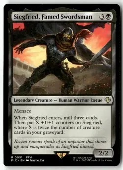 Siegfried, Famed Swordsman R 51 Non-Foil NM MTG Commander: FINAL FANTASY Magic - Image 1