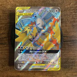 Pokemon 2019 Sun & Moon Hidden Fates Moltres Zapdos Articuno GX #66/68 centered - Image 1
